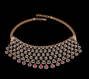 Diamond Ruby Choker Necklace