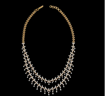 2 Layerd Diamond Choker Necklace