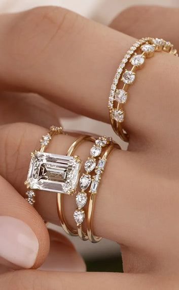 Filament Ring, Emerald Cut