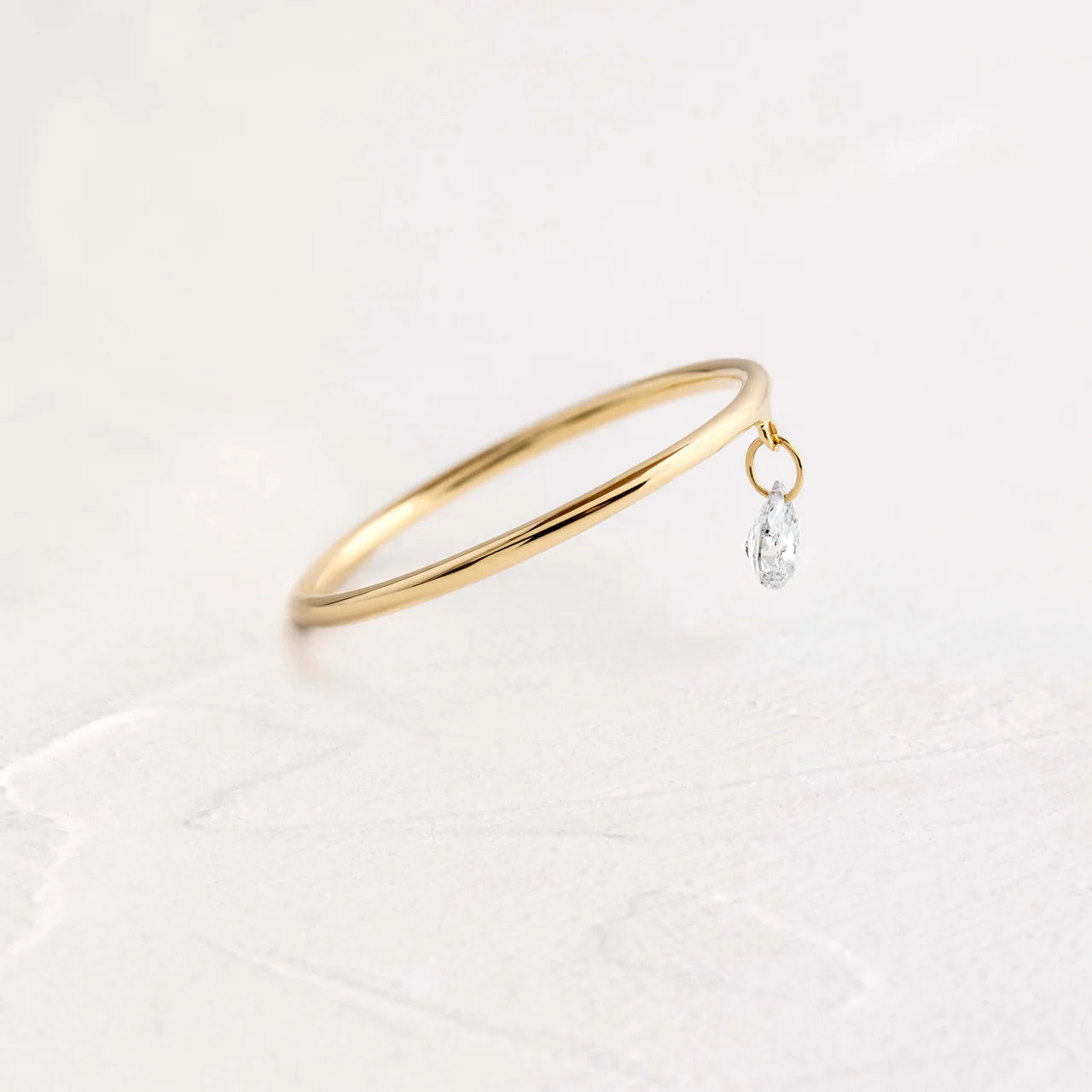 Drop Diamond Ring
