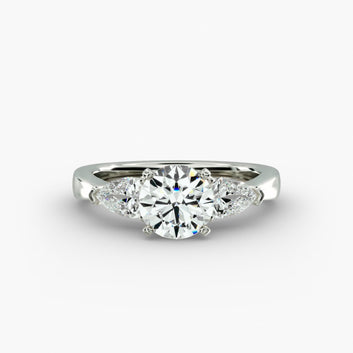 Classic Pear Shaped Diamond Engagement Ring in 14k White Gold (1/2 ct. tw.)