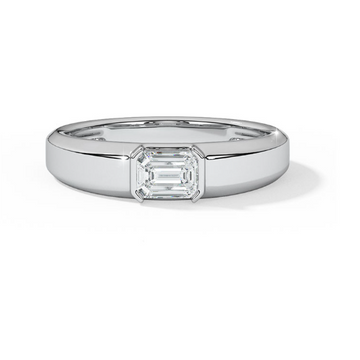 Hexa Solitaire Ring for Men