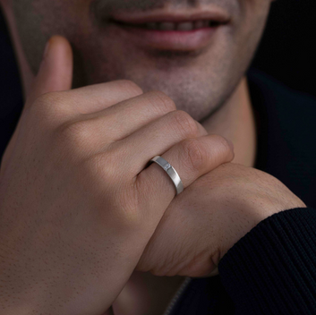 Anchor Diamond Men's Ring