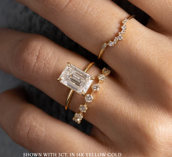Whisper Ring, Emerald Cut