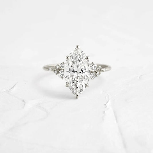 Snowdrift Ring, Marquise Cut