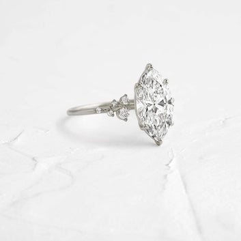 Snowdrift Ring, Marquise Cut