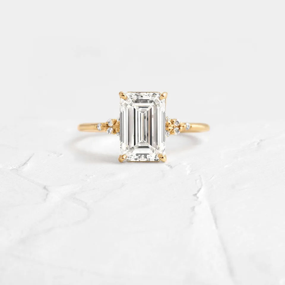 Lighthouse Ring, Emerald Cut