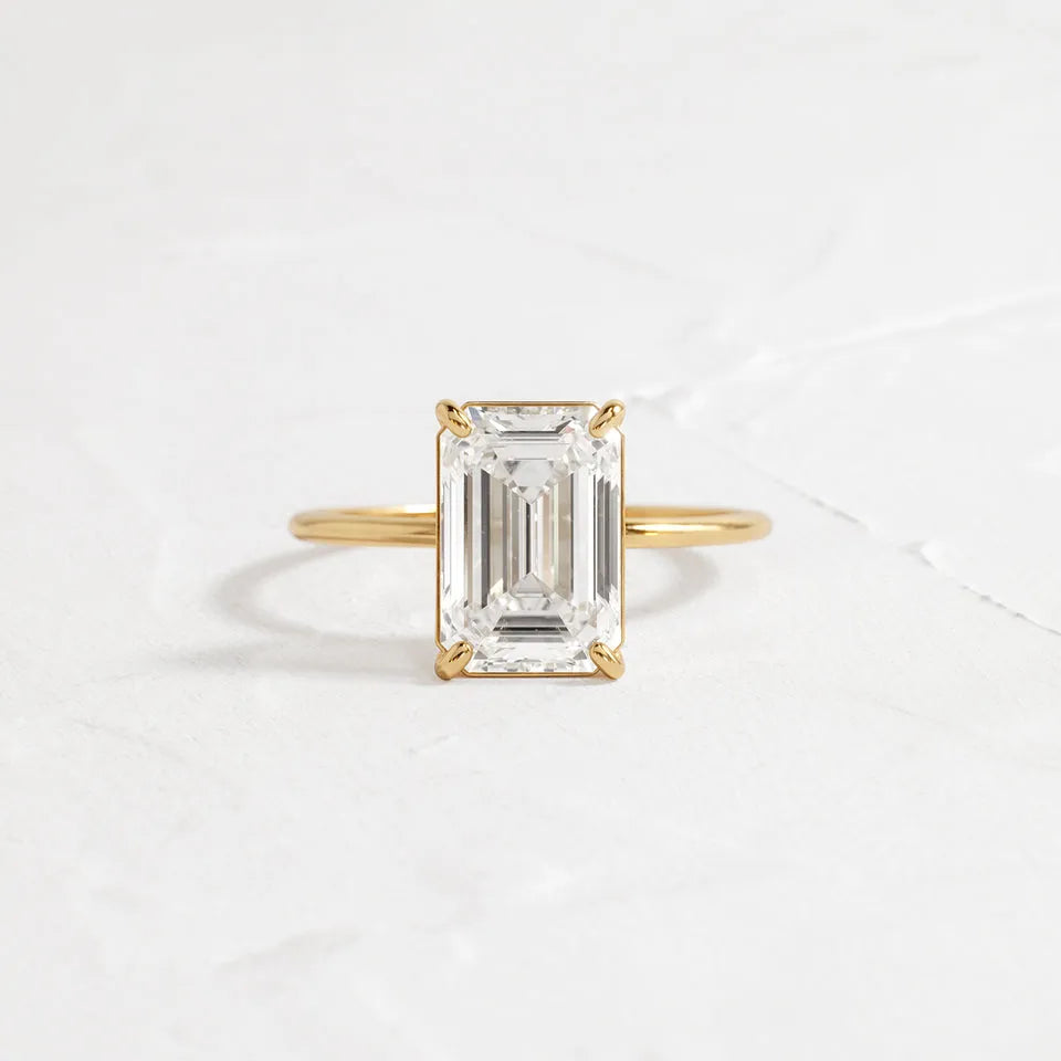 Whisper Ring, Emerald Cut
